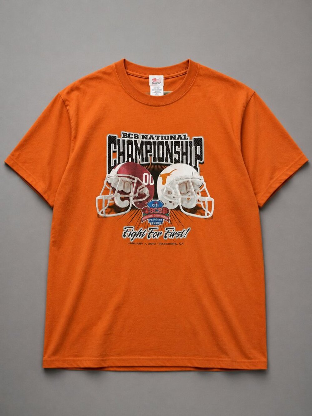 Vintage 2010 Texas Longhorns vs Alabama BCS National Championship T-Shirt 2XL
